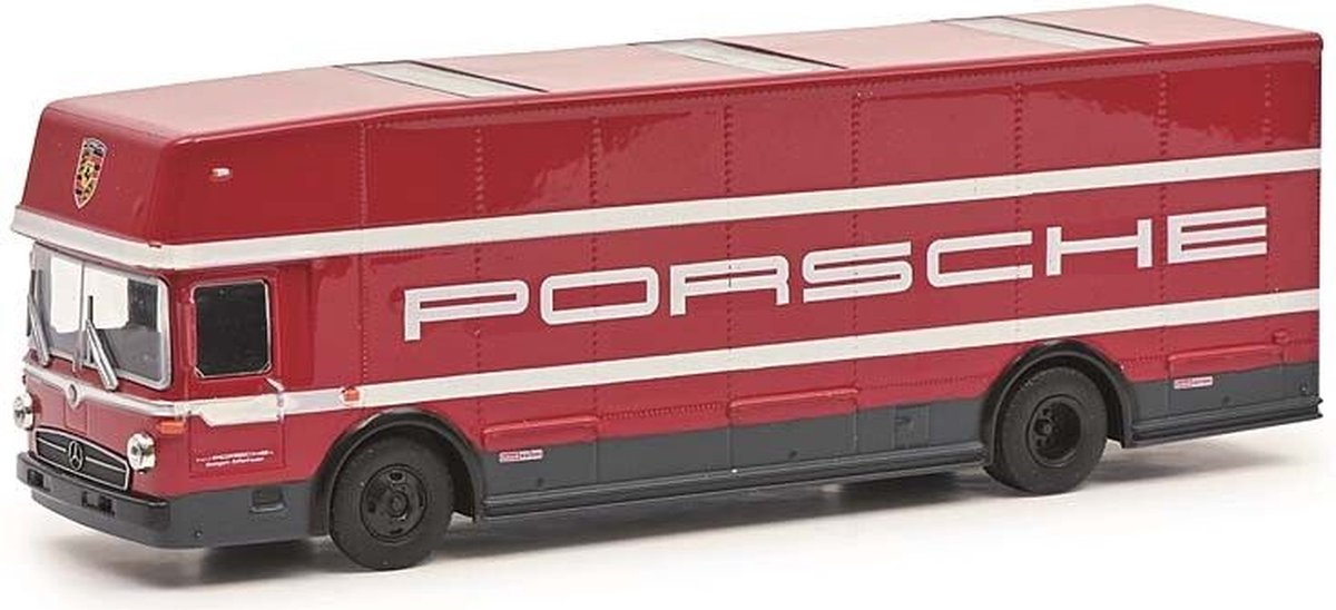 Schuco Mercedes Benz vrachtwagen O317 Renntransp. Porsche