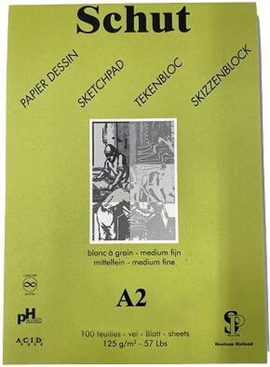 Schut Dessin Tekenblok 125 gram A2