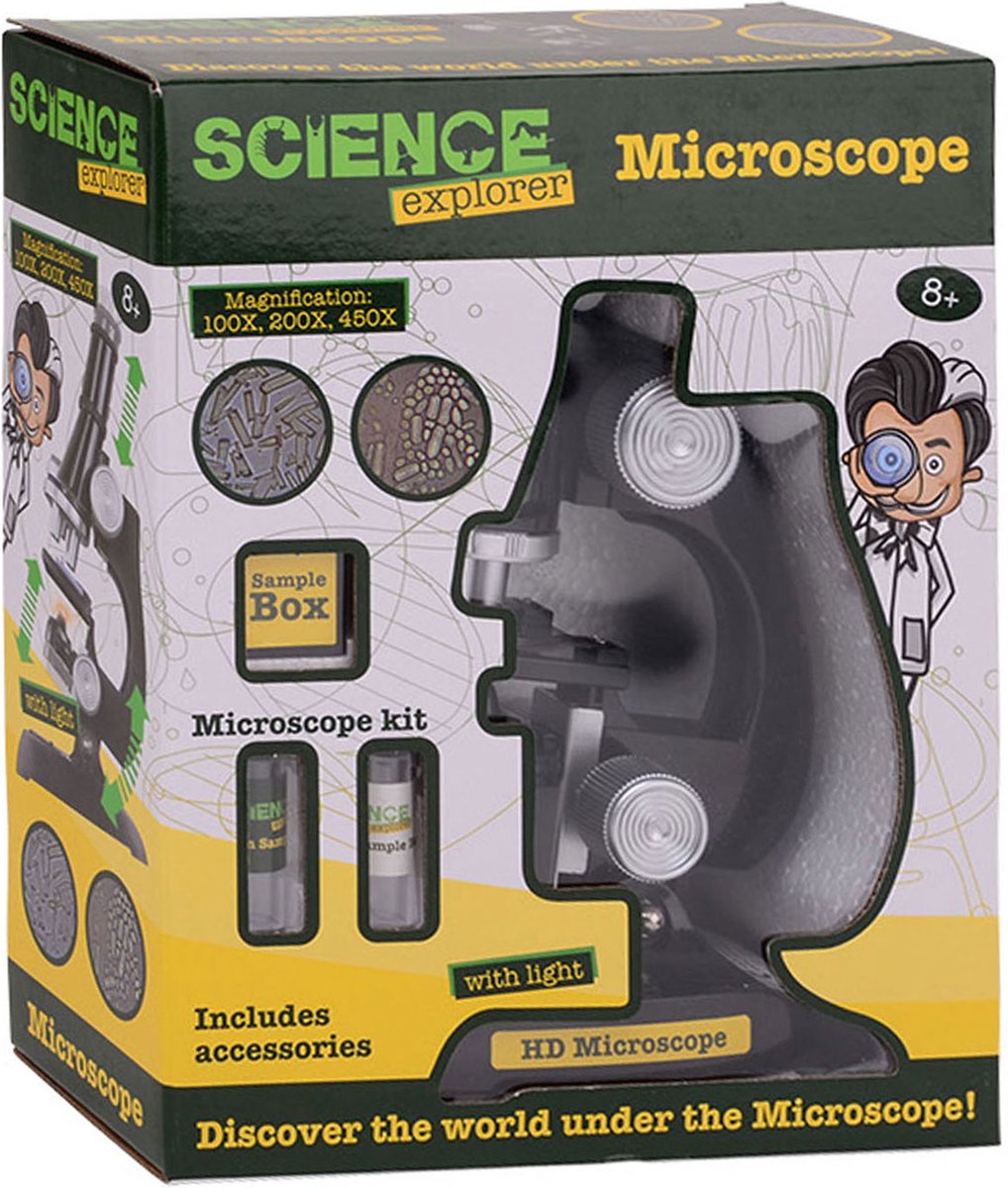 Science Explorer Microscoop - Microscoop Voor Kinderen - Kindermicroscoop 100x-450x - Educatief Speelgoed - Kinder Microscoop