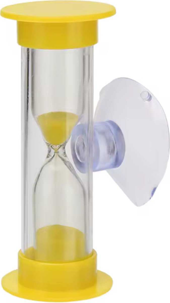   - Gele   - 2 Min Douchetimer - Tandenpoetsen & Tijd Meten - Met Zuignap - Geel