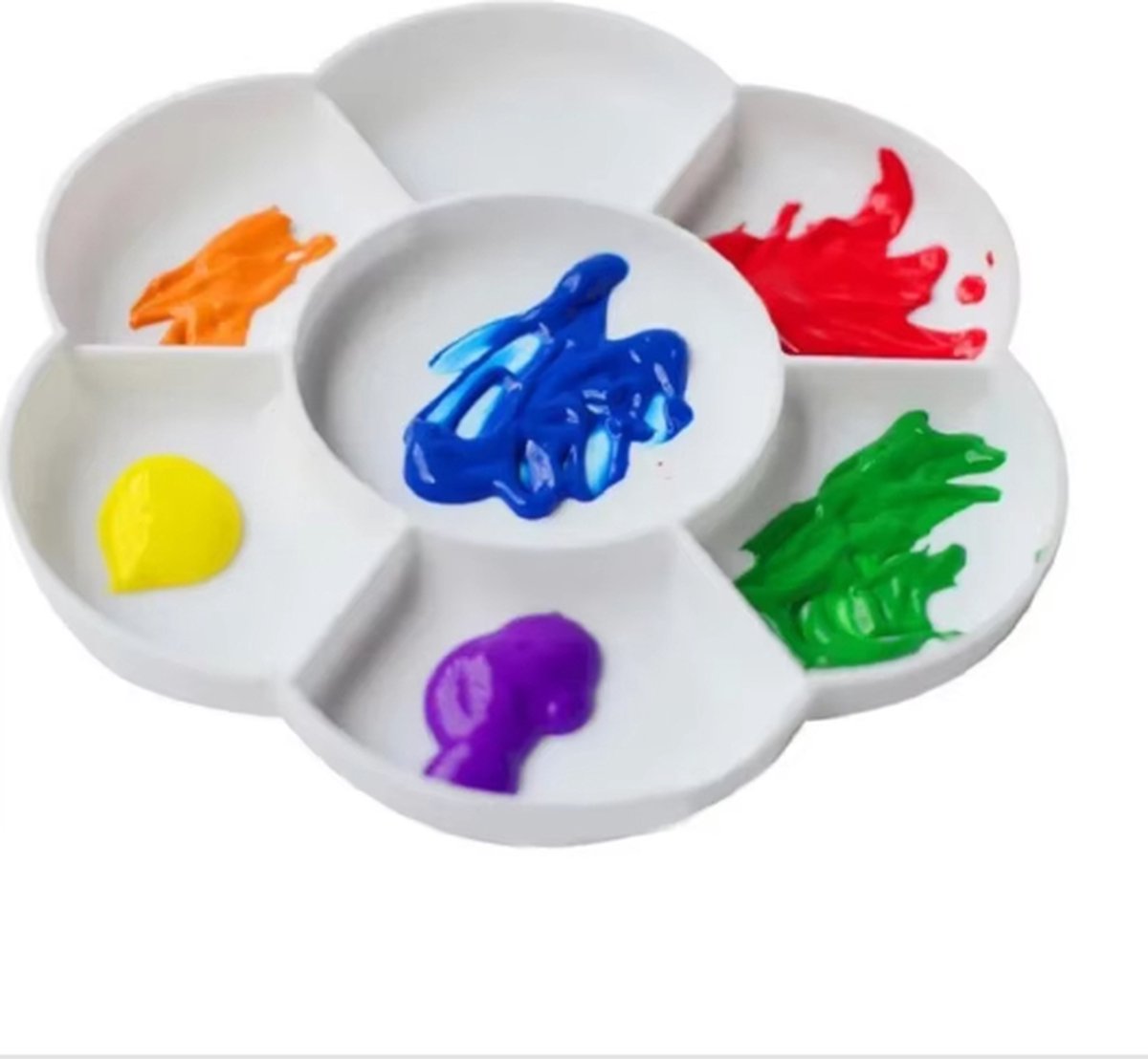   -   - Bloemvormig - Schilderen - Palet voor Kunst - 17 cm - Wit