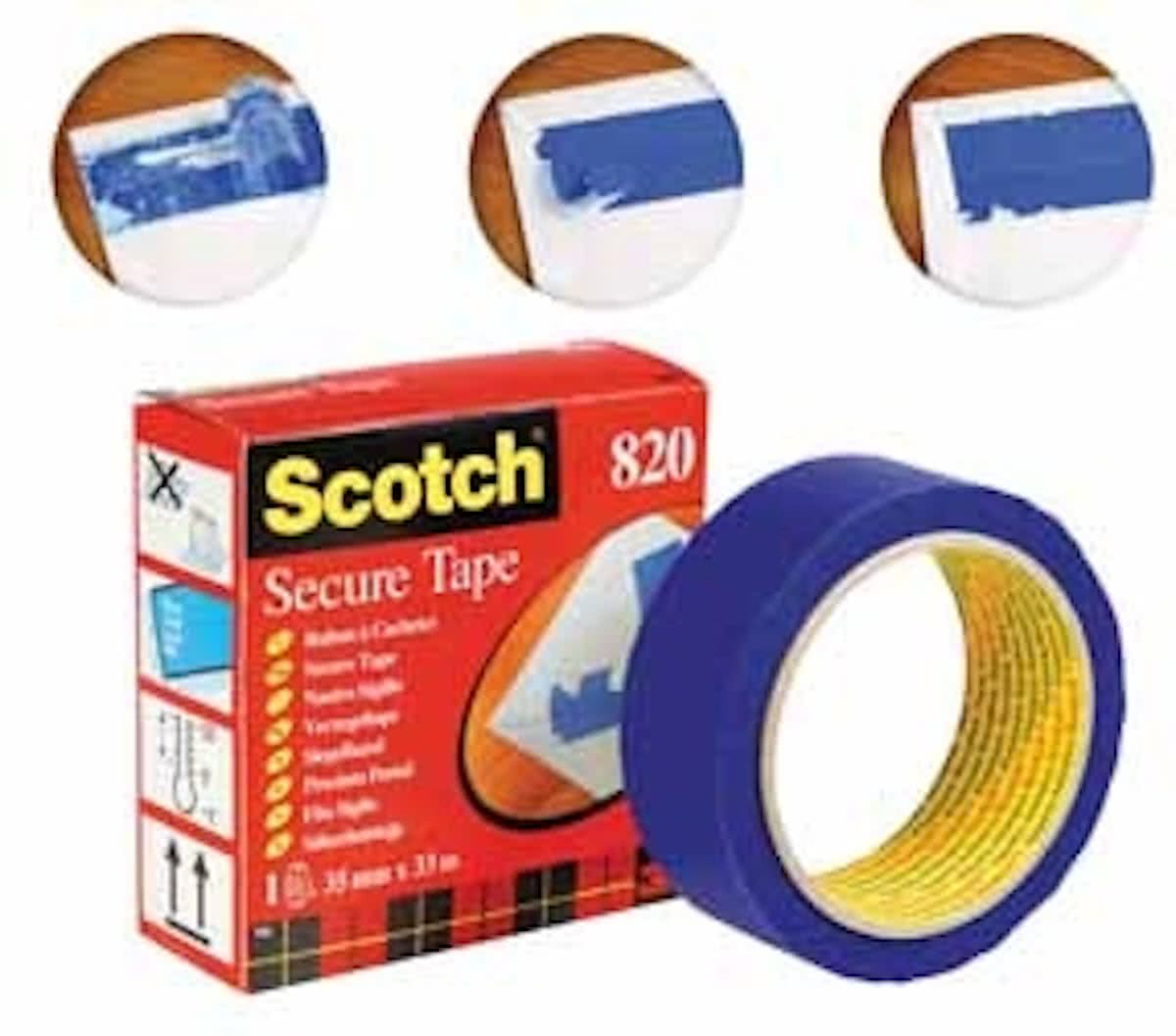 Scotch plakband Secure Tape blauw