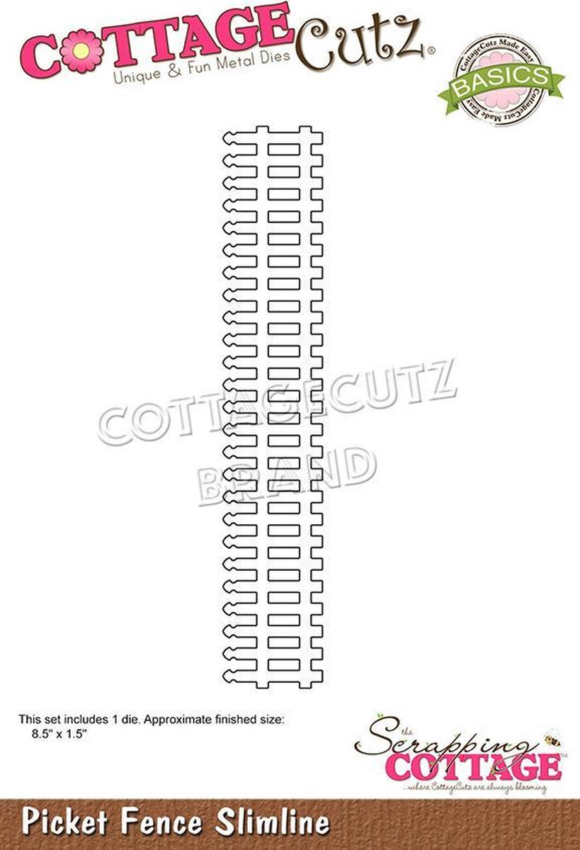 CottageCutz Picket Fence Slimline (CCB-096)