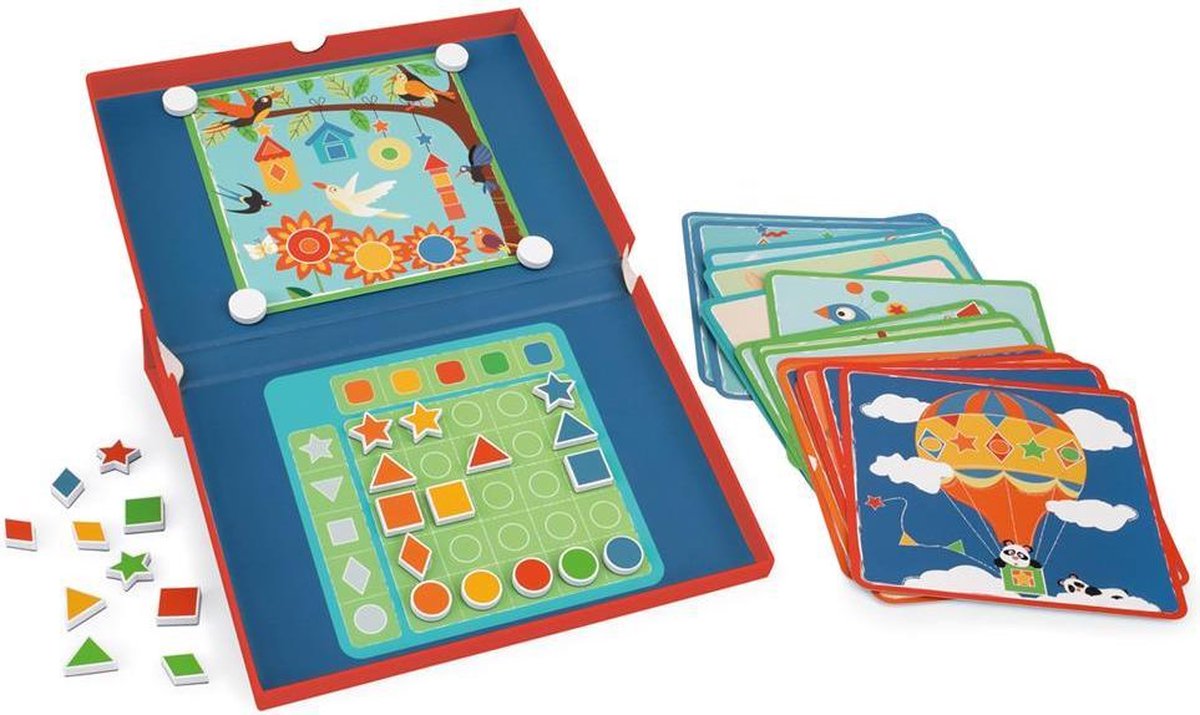 Scratch EduLogic: MAGNETIC COLOURS&SHAPES 25.5x23x2cm (gesloten), 25.5x38x2cm (open), met 20 uitdagingen, 5+