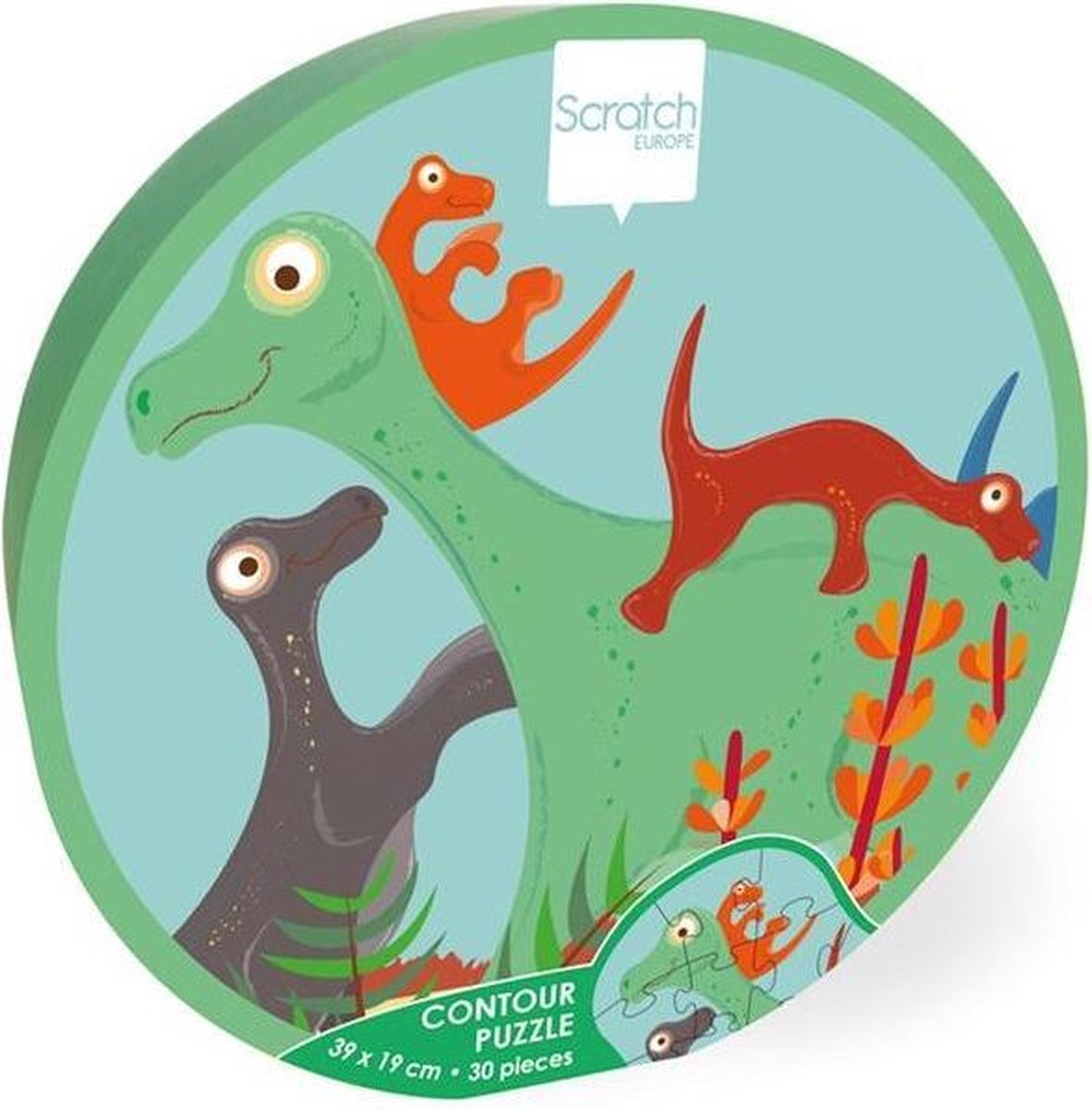 Scratch Legpuzzel Dino Junior 39 X 19 Cm Karton 30-delig