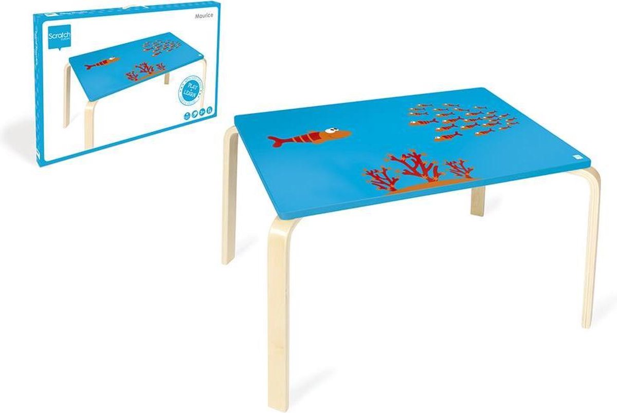   Meubels: TAFEL VIS Maurice 70x50x45cm, max. 50kg, in doos, 3+