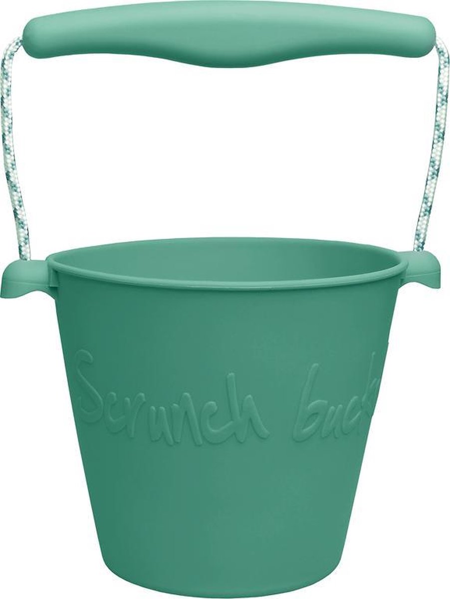  : EMMER munt diam.15cm, 1.5l inhoud, handvaten met touw, opvouwbaar,  100% siliconen, recycleerbaar, 12m+
