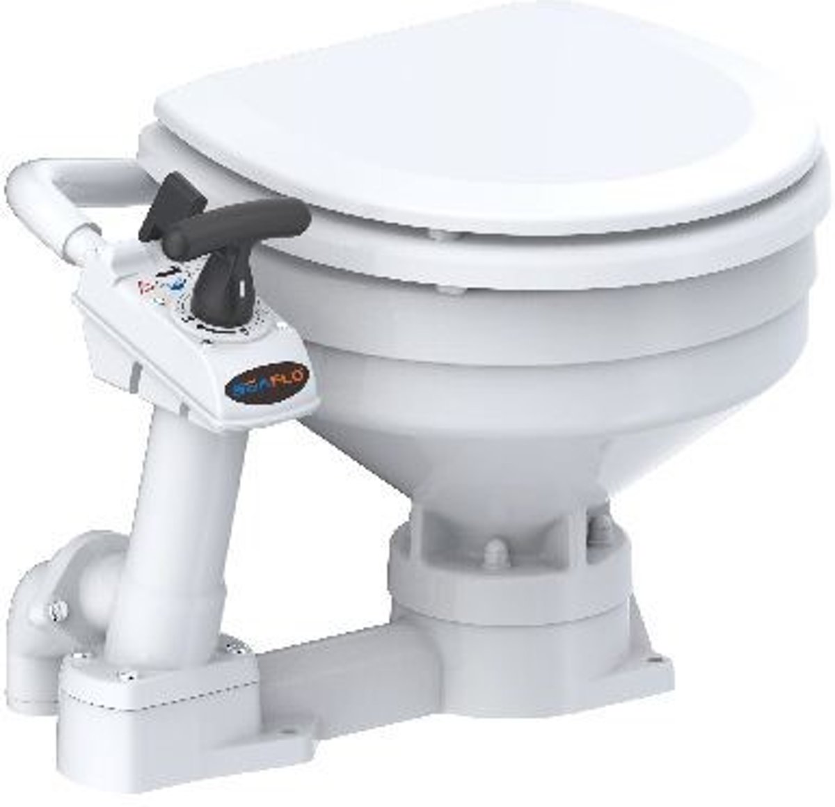 Handpomptoilet standaard pot met bril en deksel