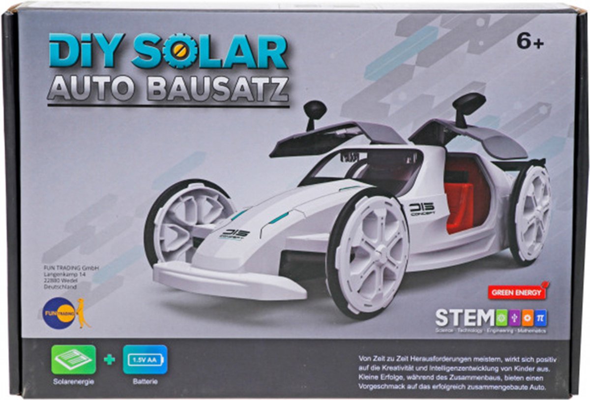 Solar Toys Car Kits, Vierwielaandrijving DIY Klimvoertuig Elektrisch Mechanisch