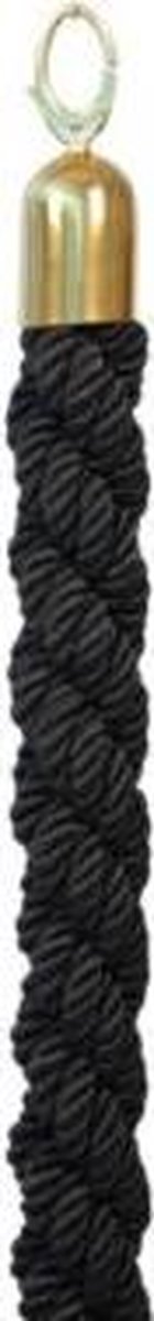 Afzetkoord   150cm Zwart Met Goudkleurige Knop