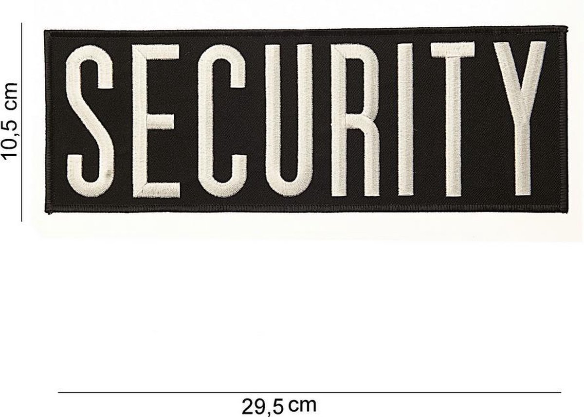 Embleem Security groot zwart