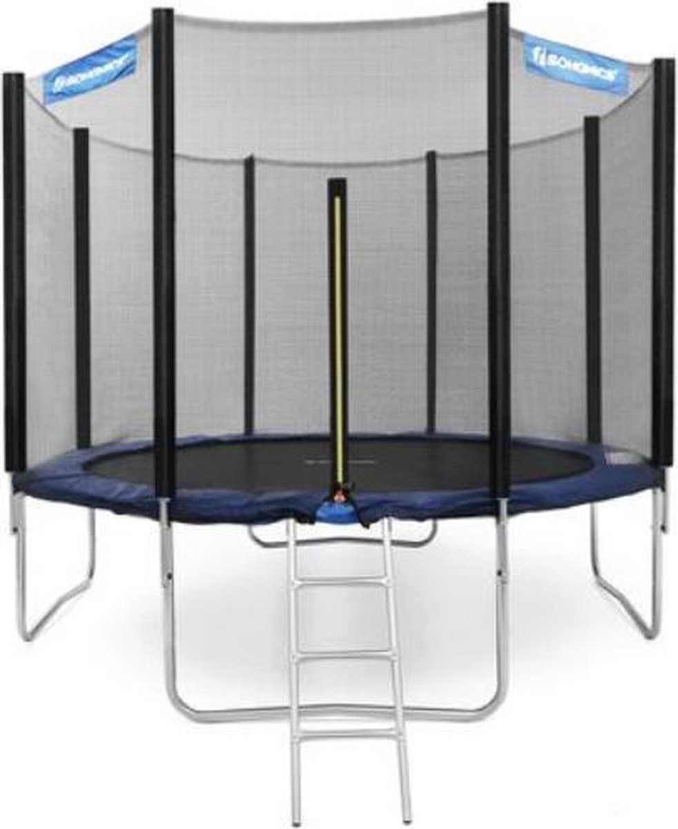 Segenns Trampoline Met Veiligheidsnet - Trampolines - Tuin - Zwart/Blauw - Ø 366