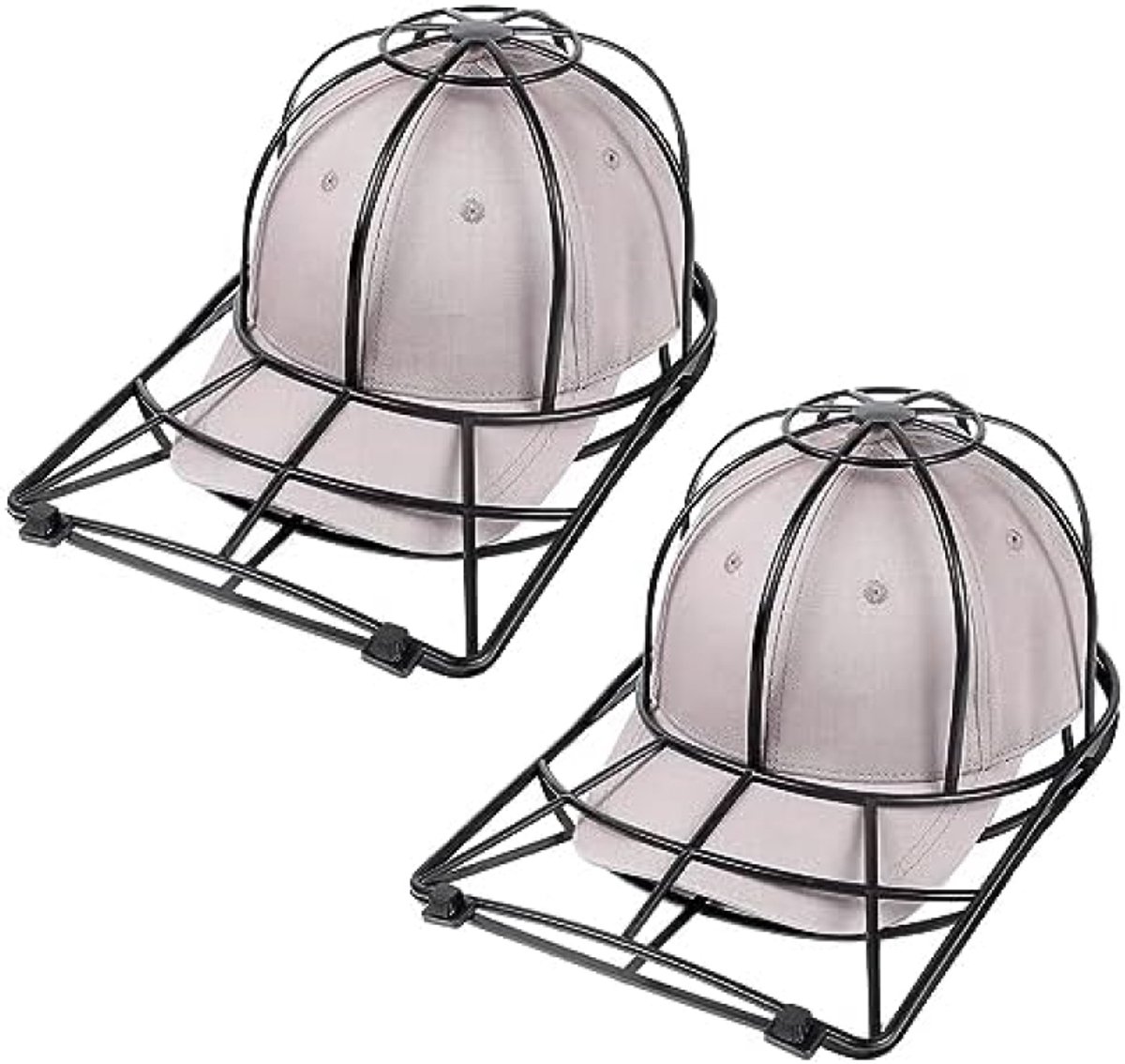   ® Set van 2 stuks pet-wasset - mutsreinigingshouder voor de vaatwasser, beschermt en fixeert honkbalpetten - geschikt voor honkbalpetten met gebogen of rechte klep