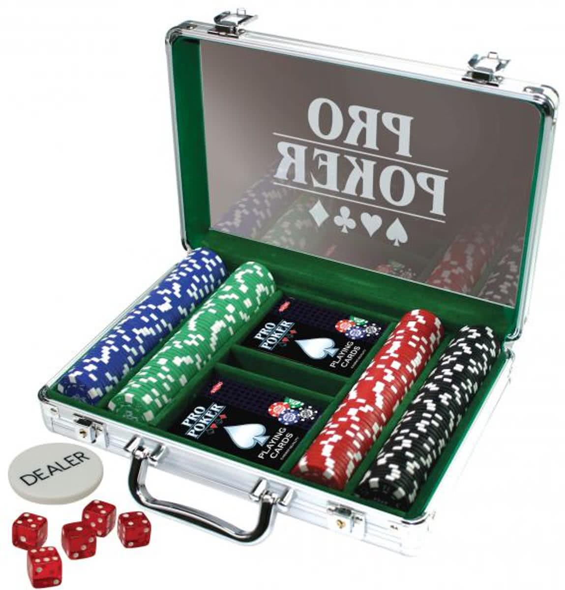 Pro Poker Case met 200 Chips van 11.5 Gram