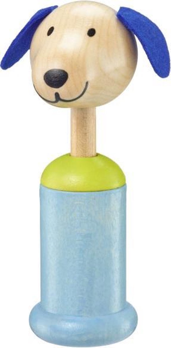 Selecta Spielzeug Tuimelaar Ringo Junior 12 Cm Hout Blauw/groen/naturel