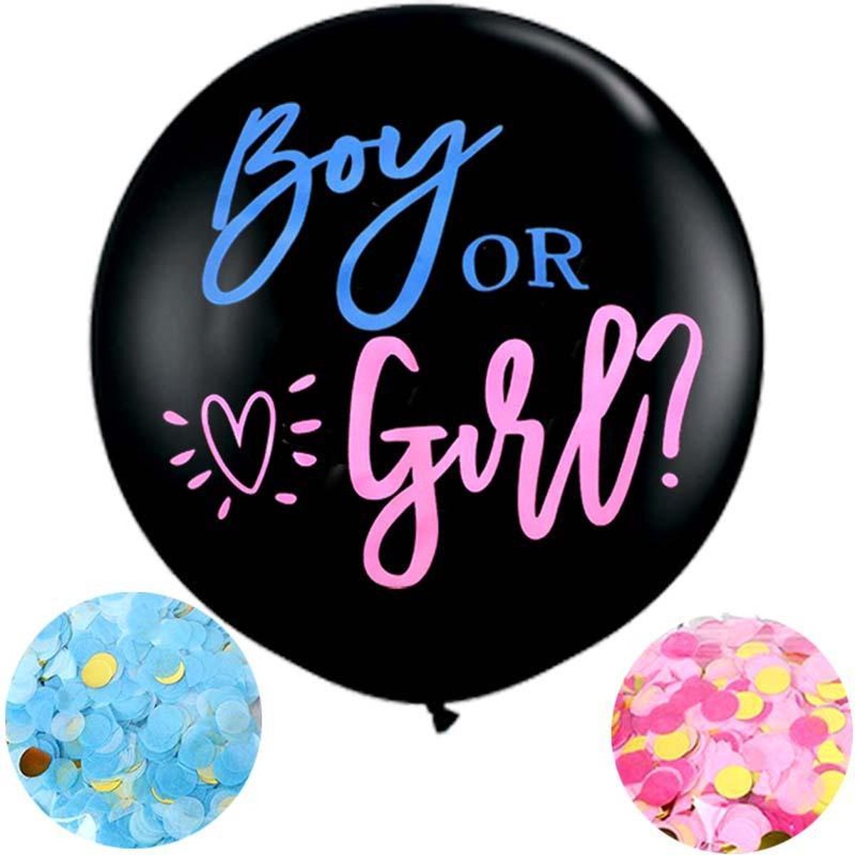 Gender Reveal Ballon - Gender reveal versiering - Boy or Girl - Babyshower - 90 cm - Zwangerschap