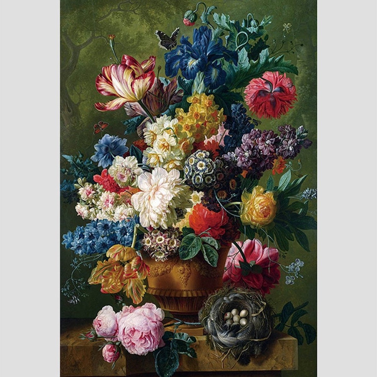 Sellaio® - Schilderen op Nummer Volwassenen - 40x50 cm - Bloemen - Paint by Number - Hobby Pakket - Met 3 kwasten - Zonder lijst - Met ophanghaakjes