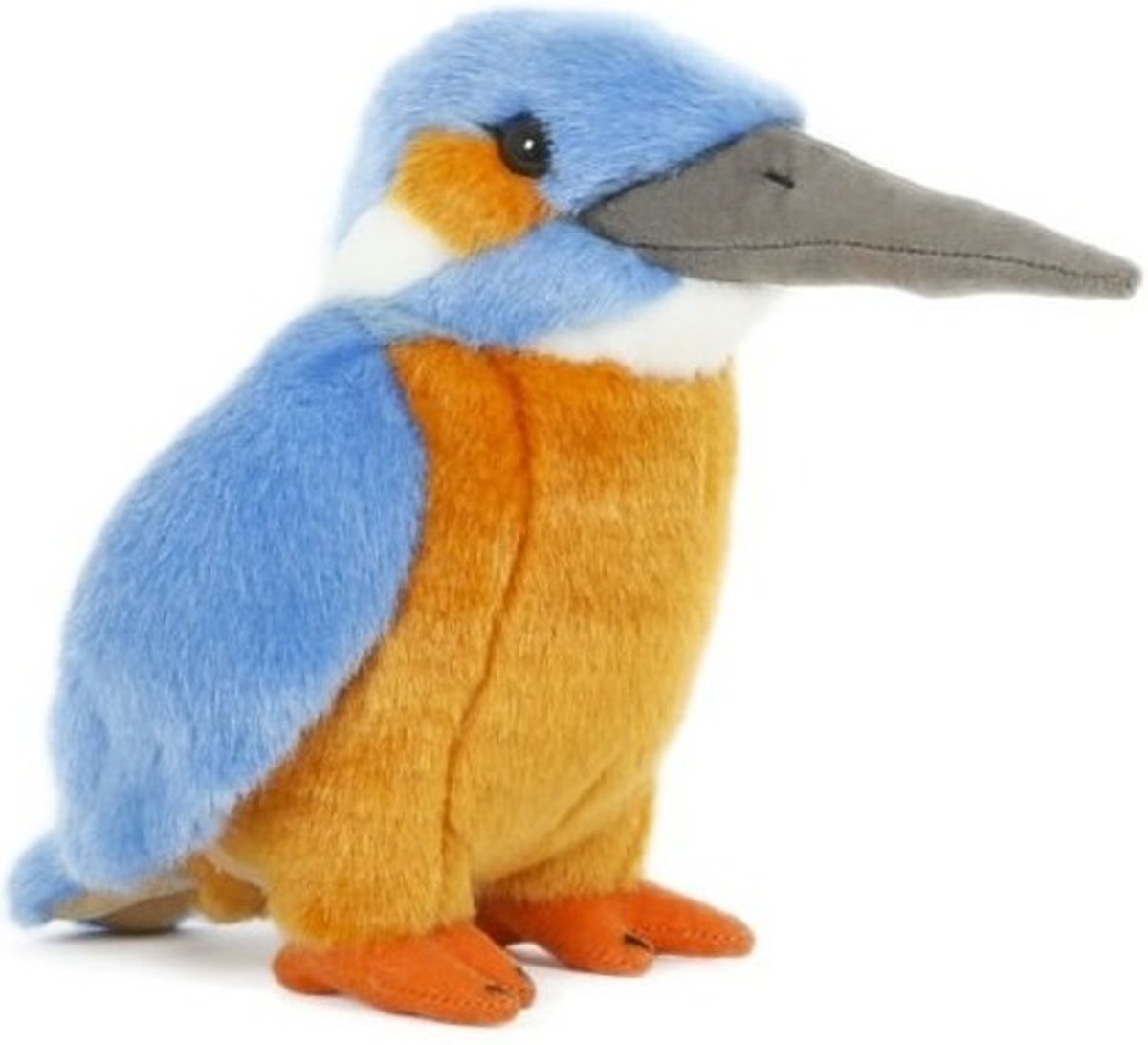 Pluche ijsvogel knuffel 15 cm speelgoed - Vogel dieren knuffels/knuffeldieren/knuffels voor kinderen