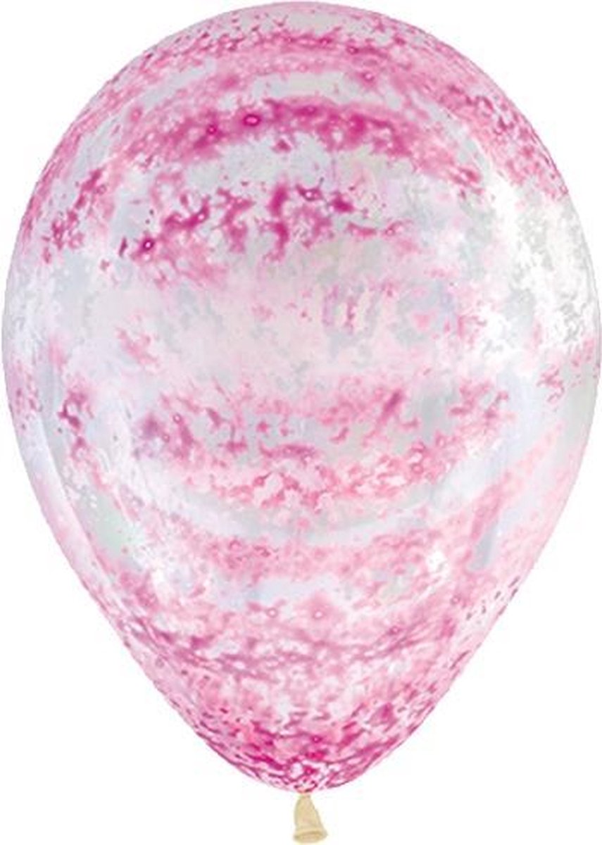 Bedrukte Ballonnen Swirl Roze 30 cm 25 stuks