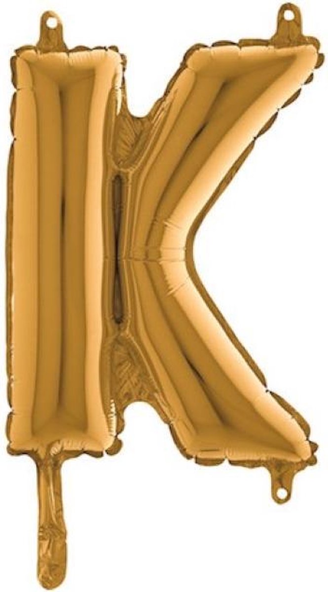 Grabo balloon - Folieballon - Letter K - Goud - 35cm