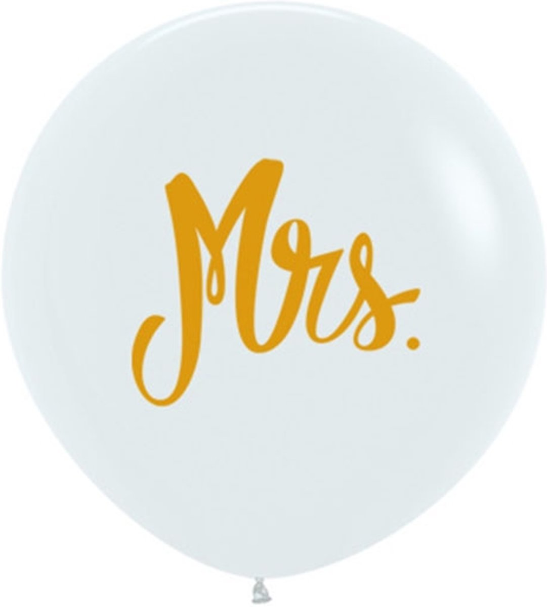 Witte ballon opdruk Mrs 60cm 3 stuks