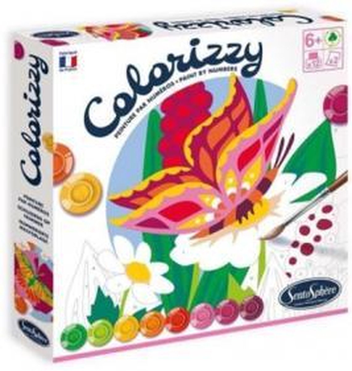 SentoSphère Colorizzy Schilder op Nummer Vlinder