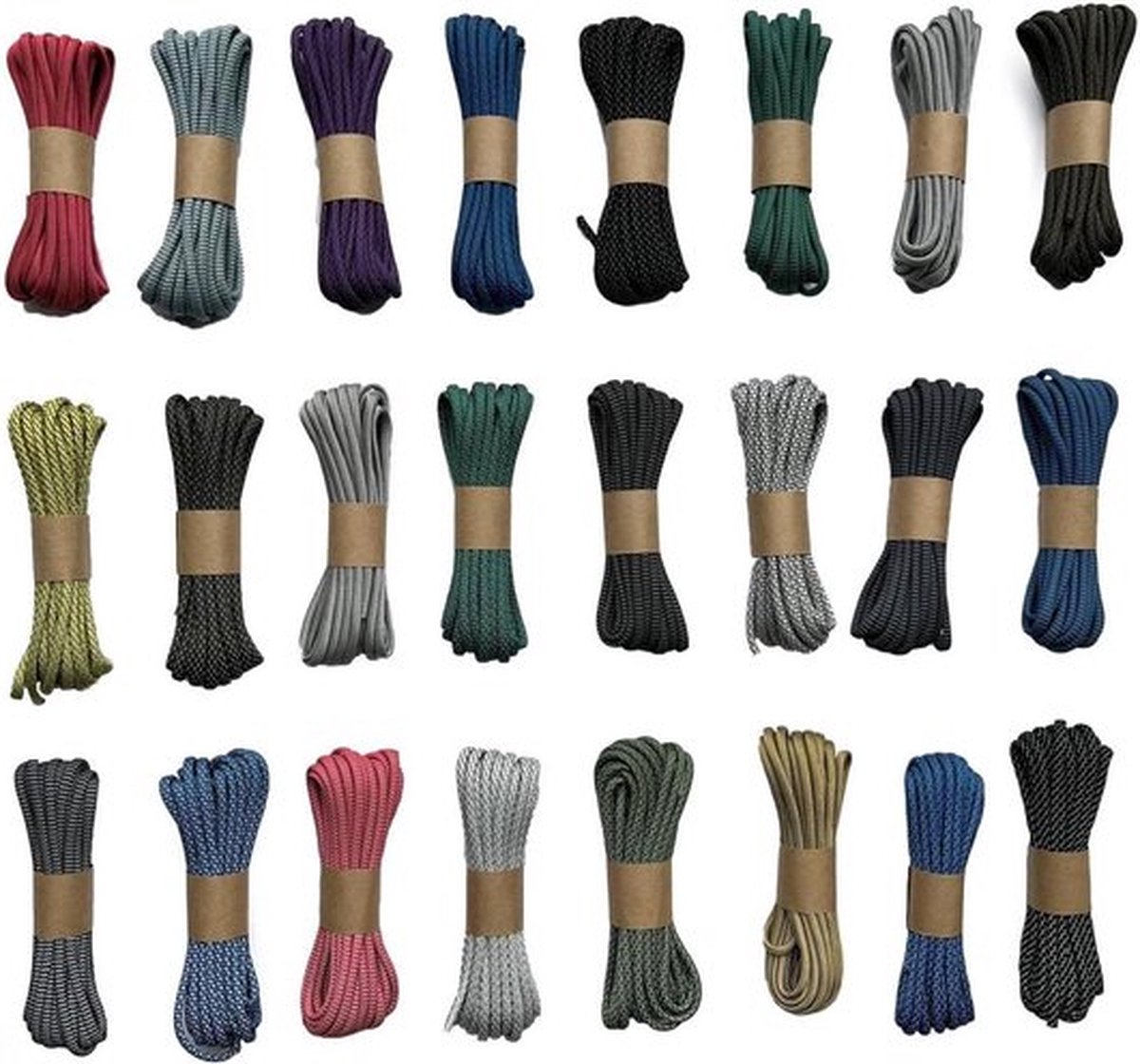 4 mm Reflecterend Paracord 550 (15 30 50 m) - scheurbestendig parachutekoord voor overleving - nylon type III 7 draden - diverse kleuren