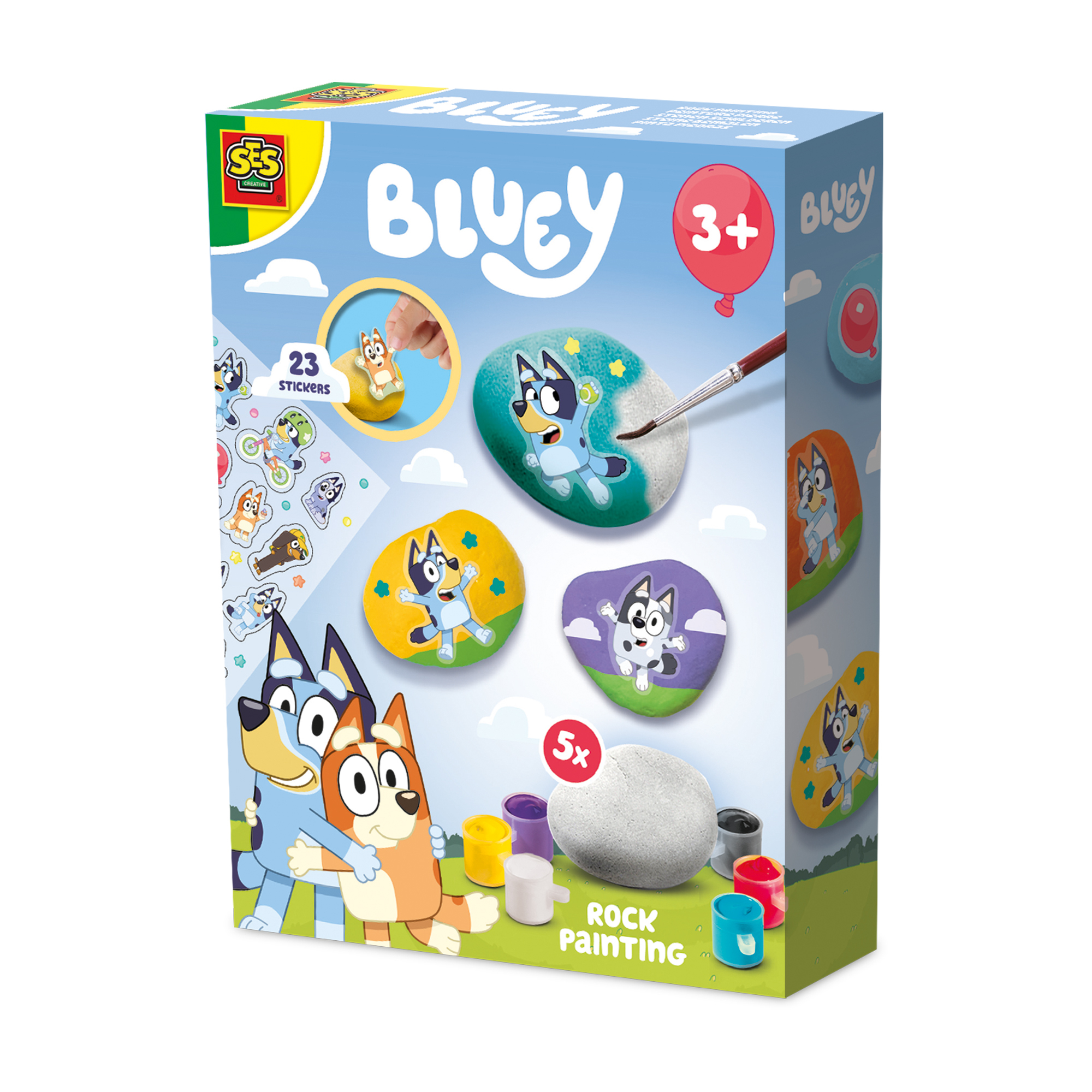 Ses Bluey stenen schilderen