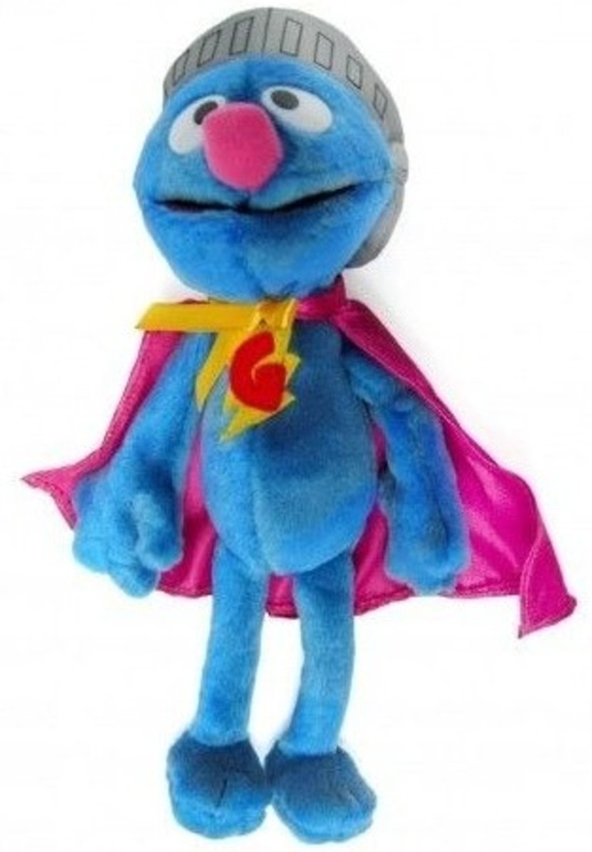 Pluche Sesamstraat Super Grover knuffel 25 cm