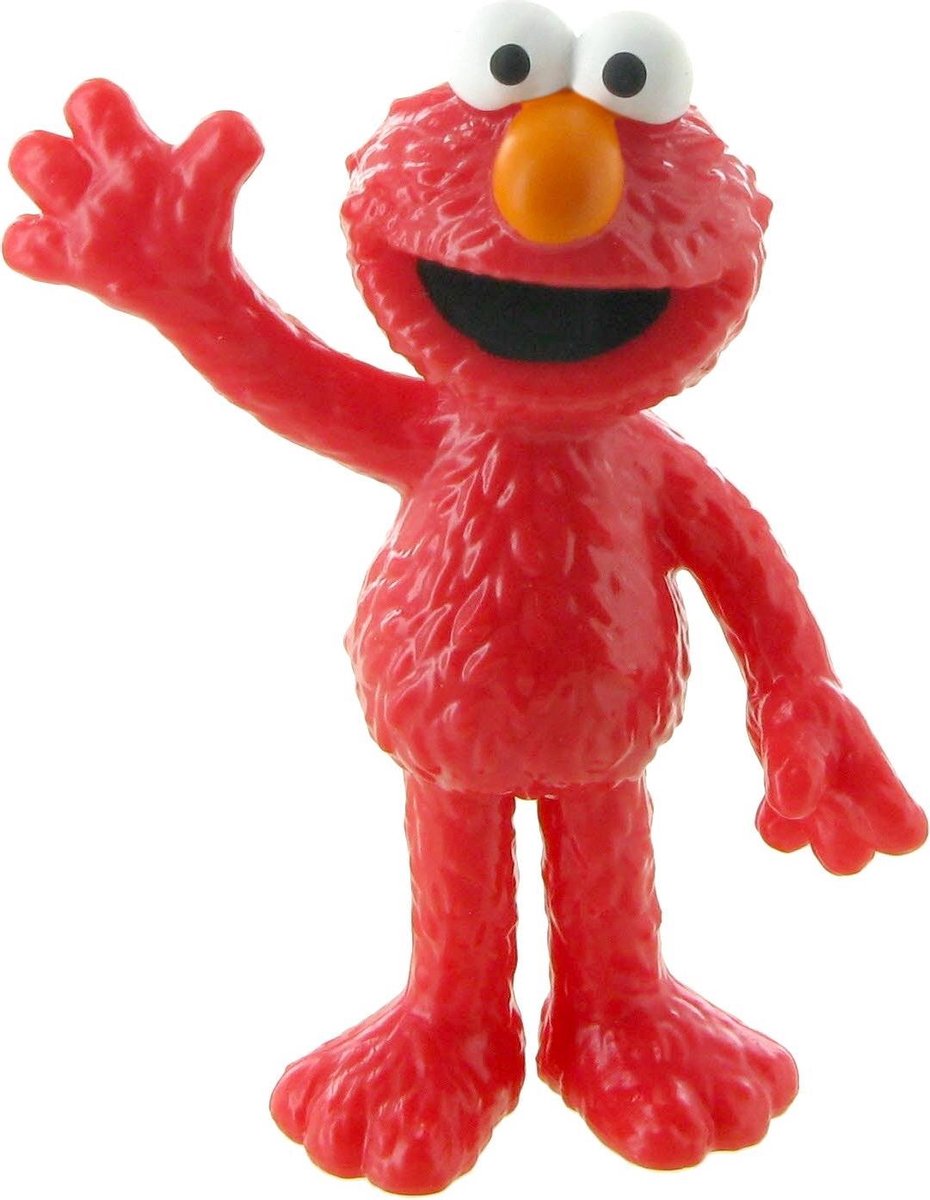 Sesamstraat Elmo taart topper decoratie 6,5 cm.