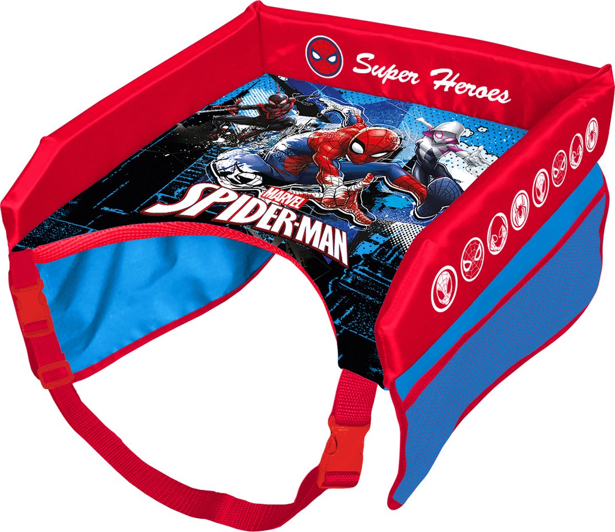 Seven Polska Reistafel Spider-man Junior 37 X 37 X 8 Cm Blauw/rood