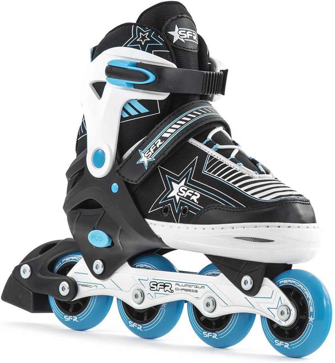 PULSAR VERSTELBARE INLINE SKATES, BLAUW