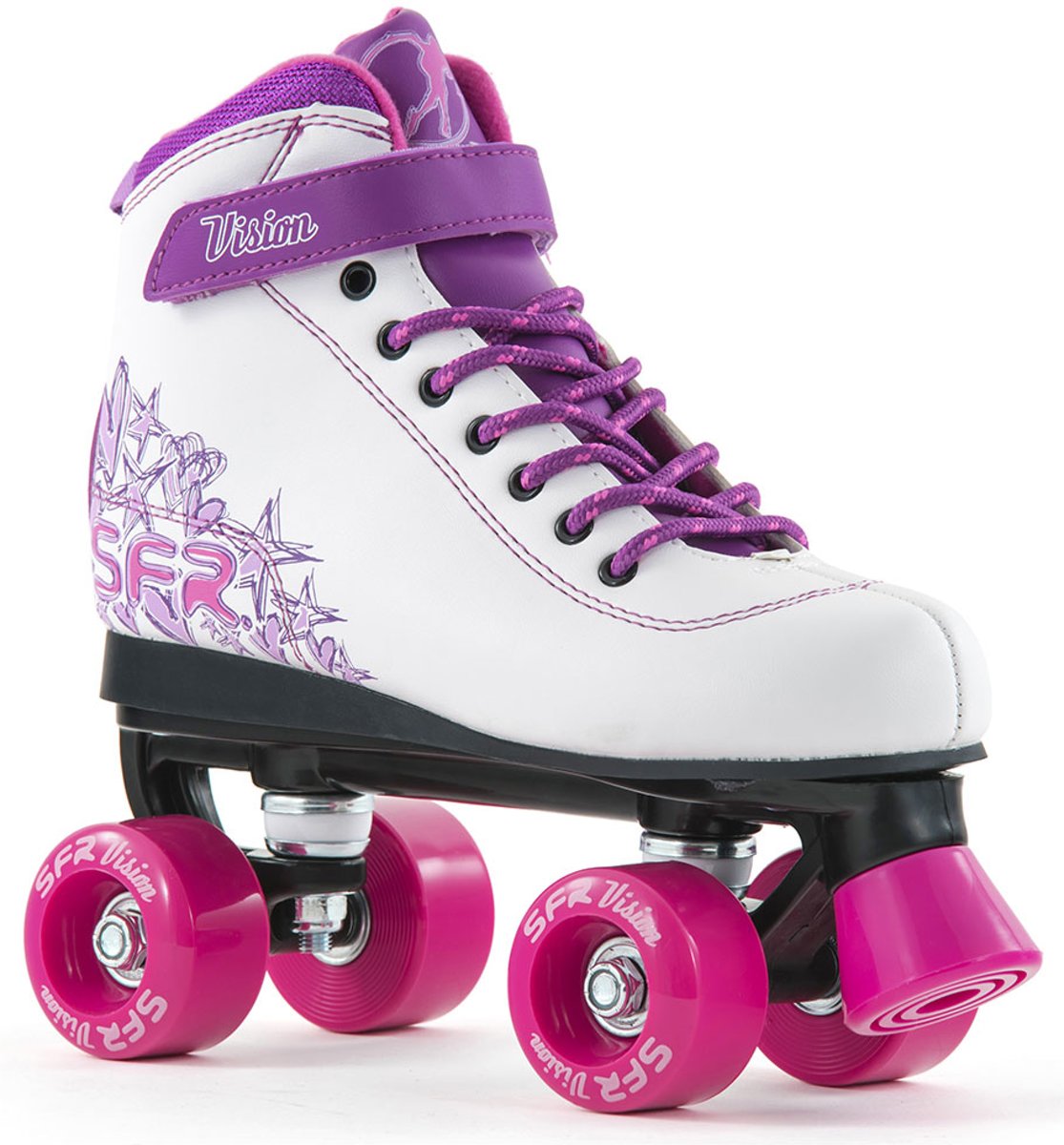 SFR Rolschaatsen - Maat 30.5Kinderen - wit/paars/roze