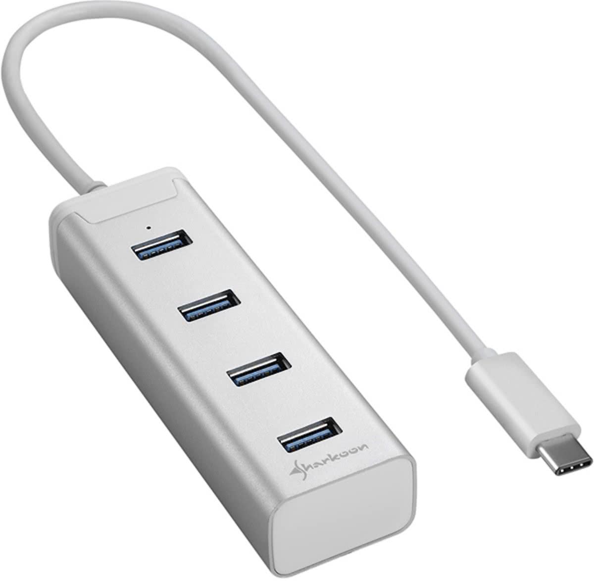 Shark 4-Port USB 3.0 Alu Hub Type C sr