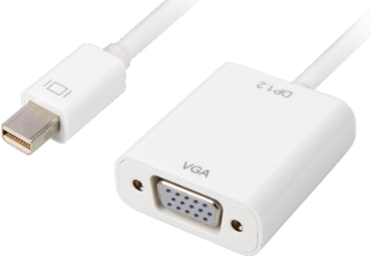 Sharkoon 0.15m, Mini DisplayPort/VGA 0.15m Mini DisplayPort VGA (D-Sub) Wit