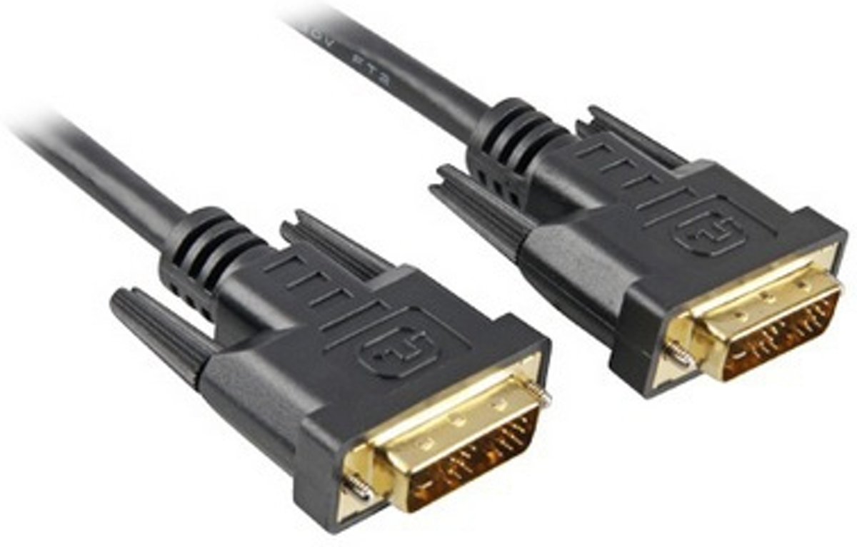 Sharkoon 3m DVI-D to DVI-D (18+1) 3m DVI-D DVI-D Zwart DVI kabel