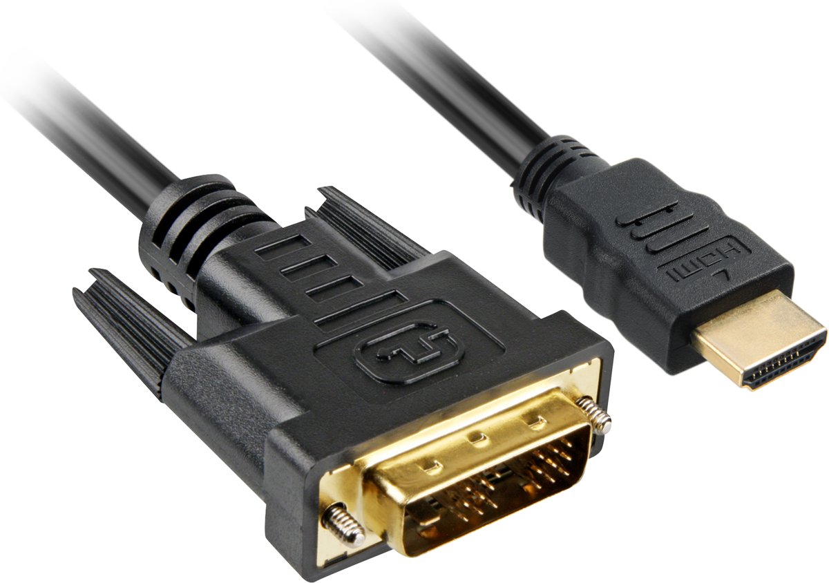 Sharkoon HDMI naar DVI-D (18+1) kabel, 1 m