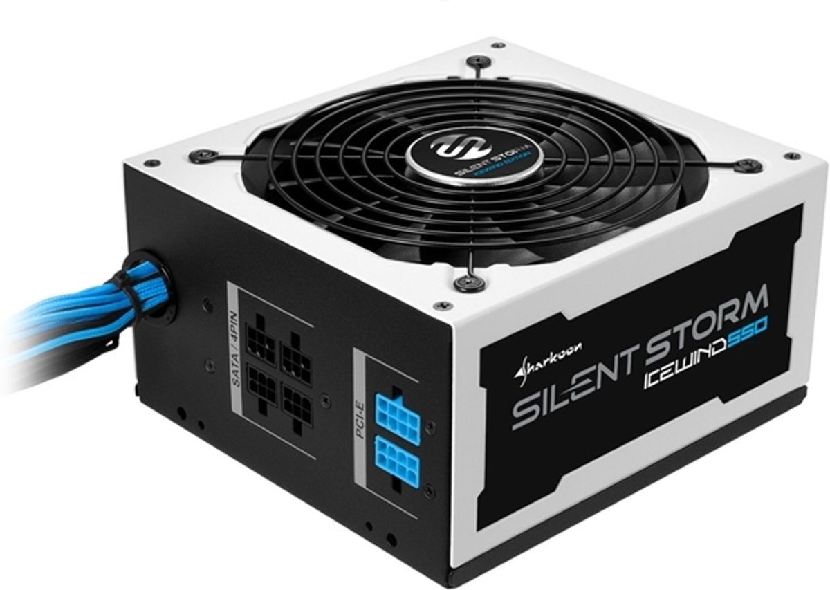 Sharkoon SilentStorm Icewind 550W 550W ATX Zwart, Wit power supply unit