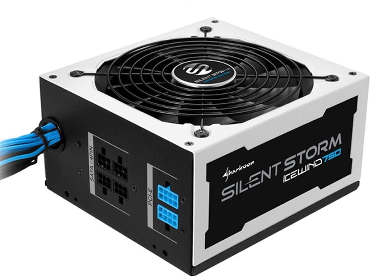 Sharkoon SilentStorm Icewind 750W 750W ATX Zwart, Wit power supply unit