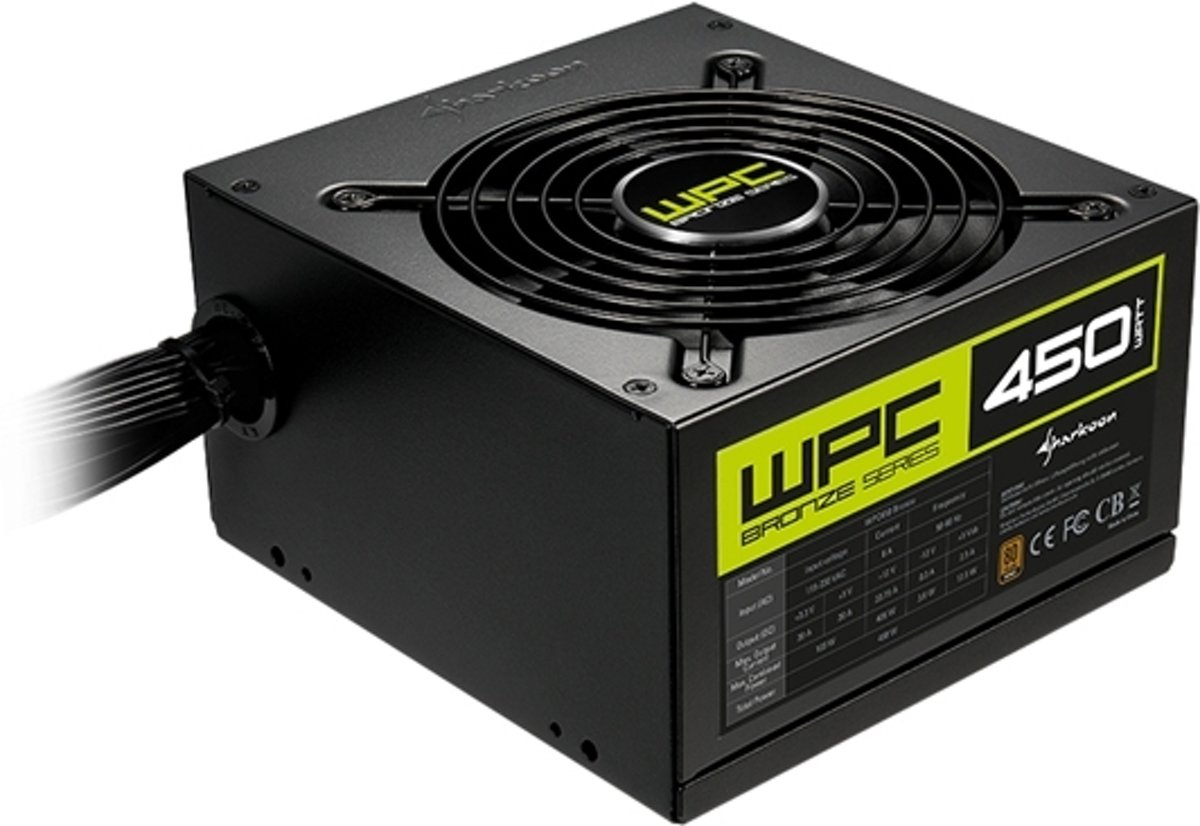 Sharkoon WPC Bronze 450W 450W ATX Zwart power supply unit