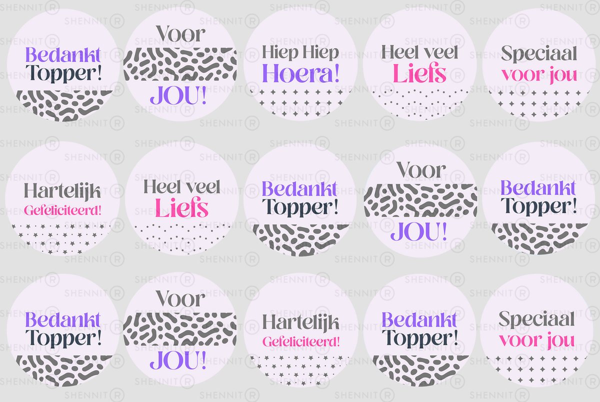 Felicitatie stickers - verjaardag stickers - verjaardag voor haar - uitdeel stickers - valentijn - moederdag - traktatie sticker - cadeau sticker - agenda sticker - 2x A5 stickers