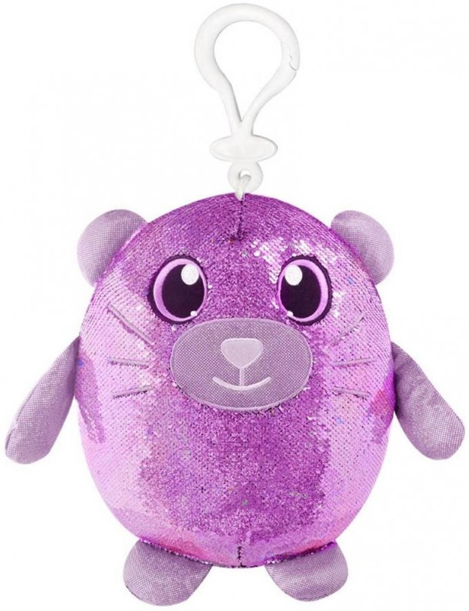 Shimmeez Clip On Cat - Poesje 10cm met omkeerbare glitter pailletten