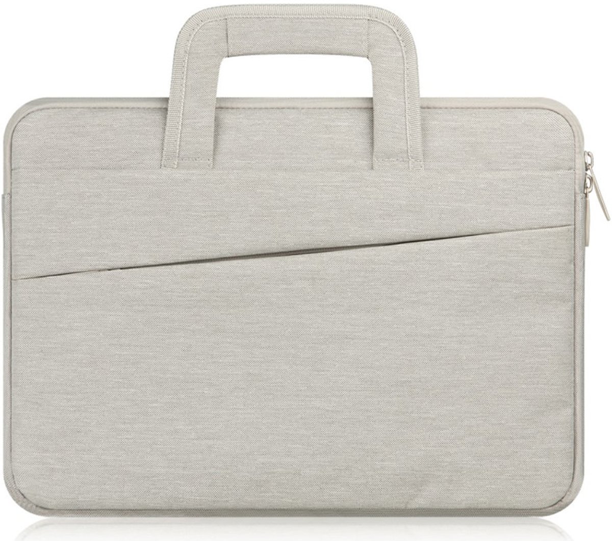 Shop4 - MacBook Pro 13 inch (2018) Sleeve met Handvaten - Business Licht Grijs