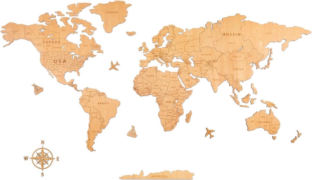 Handgemaakte   Wanddecoratie - Uniek Design - Natuurlijke Tinten - Decoratief en Leerzaam - Hoogwaardige Materialen - Verschillende Maten Beschikbaar