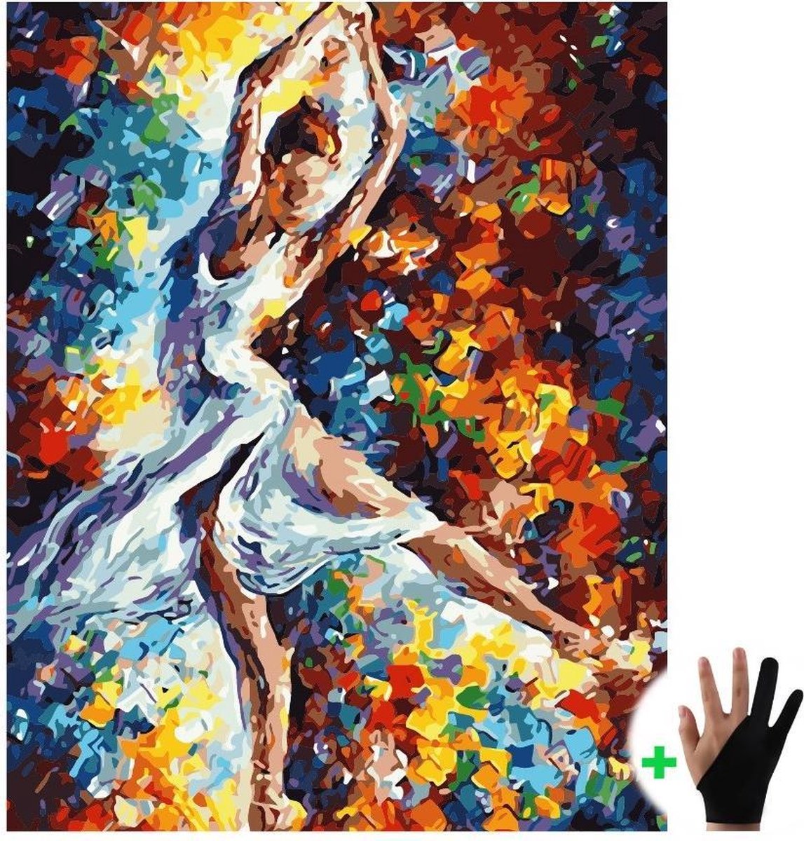 Schilderen Op Nummer Volwassenen Ballerina – 40x50 cm - Inclusief Tekenhandschoen - Paint By Number Volwassenen