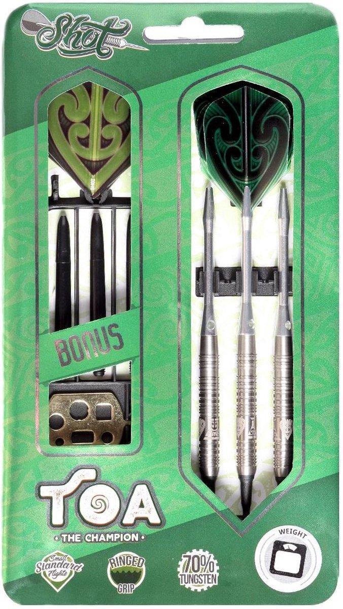 Shot! Toa 70% tungsten darts, 26 gram, bonus package