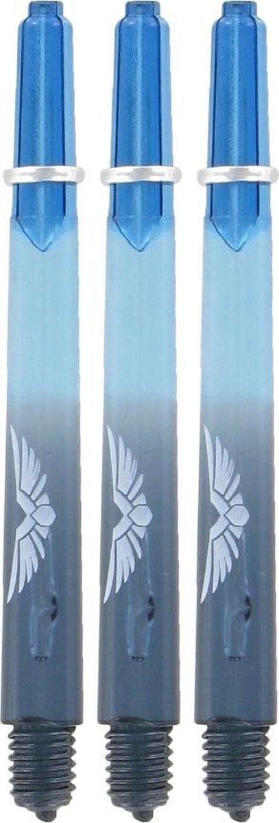 Shot Eagle Claw Duo Dartshafts - Zwart - Blauw - Medium - (1 Set)