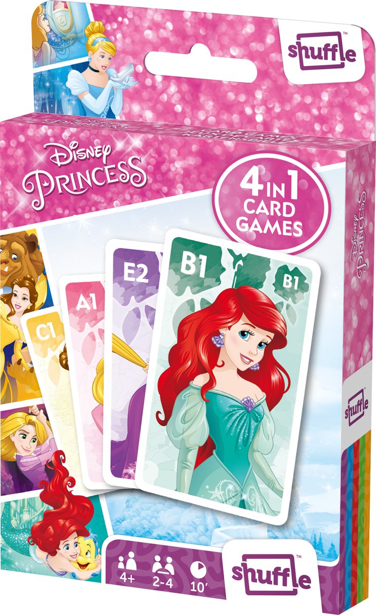 Disney Princess - 4in1 - Speelkaarten (Kwartet, Memo, Snap, Actie spel)