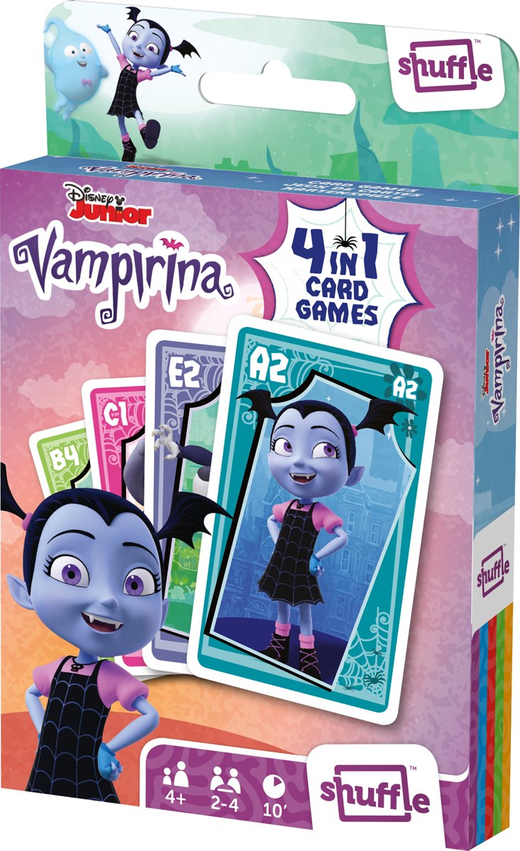 Disney Vampirina - 4in1 - Speelkaarten (Kwartet, memo, snap, actie spel)