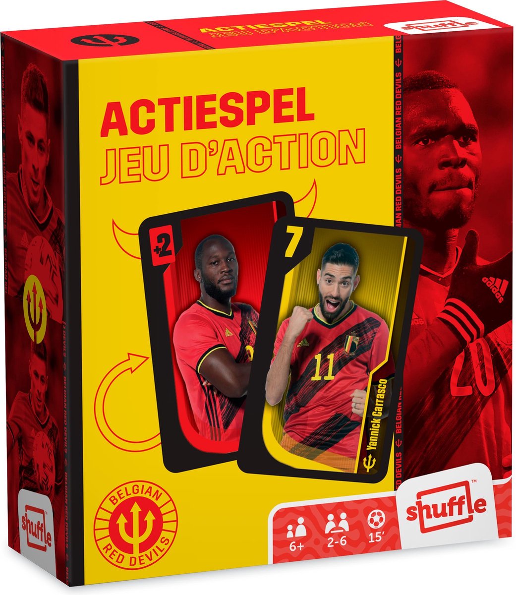 Rode Duivels - Diables Rouges - Belgian Red Devils - EK 2021 - Shuffle  - Kaartspel - Actiespel